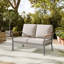 Ensemble de meubles de patio 6 pièces Nordic Hygge, 1 table basse, 1 causeuse, 2 chaises longues et 2 repose-pieds