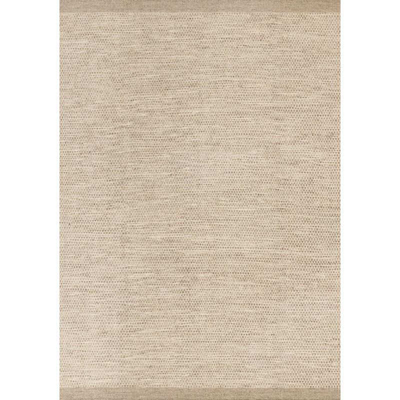 Meredith Handmade Beige Indoor Area Rug, Rectangle 5'3" x 7'7"