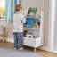 Kids White Bookcase and Toy Storage Cabinet