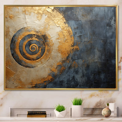 Golden Twilight Spiral III sur toile