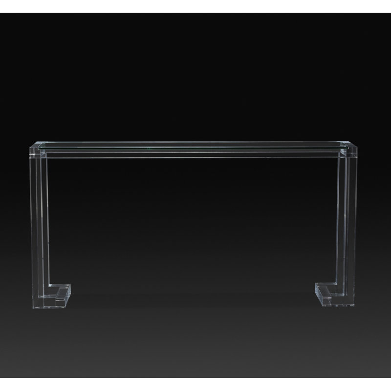 Ava Glass Console Table, 30"H X 60"W X 10"D, Clear