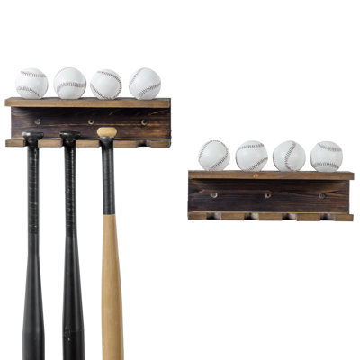 Wood Wall Mounted Sports Rack