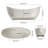 Forma 73'' Freestanding Tub Solid Surface Stone Outdoors Deep Freestanding Soaking Bathtub