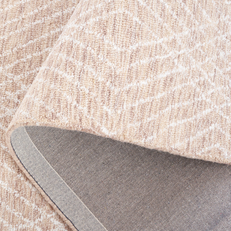 Sabrinia Abstract Hand Tufted Wool/Chenil/Cotton Abstract Rug in Beige/Ivory, Rectangle 5' x 8'