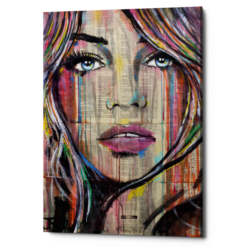 «In Someway» par Loui Jover, art mural sur toile, H 34 po x l 26 po x P 1,25 po