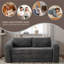 Canapé-lit escamotable pliable 71 po 2-en-1 avec accoudoirs et coussins de dossier, canapé-lit convertible en chenille désossé, avec matelas, lit de repos, canapé-lit, salon, chambre d'amis, dortoir-453794251