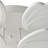 1-White wing shaped dimmable LED ceiling light