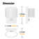 Wall Lamp With Dimmer Switch And USB Charging Port Oval Linear Sleek Lampshade 