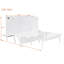 Grand lit escamotable avec ports USB et tablettes latérales amovibles, lit mural peu encombrant, blanc-129753172