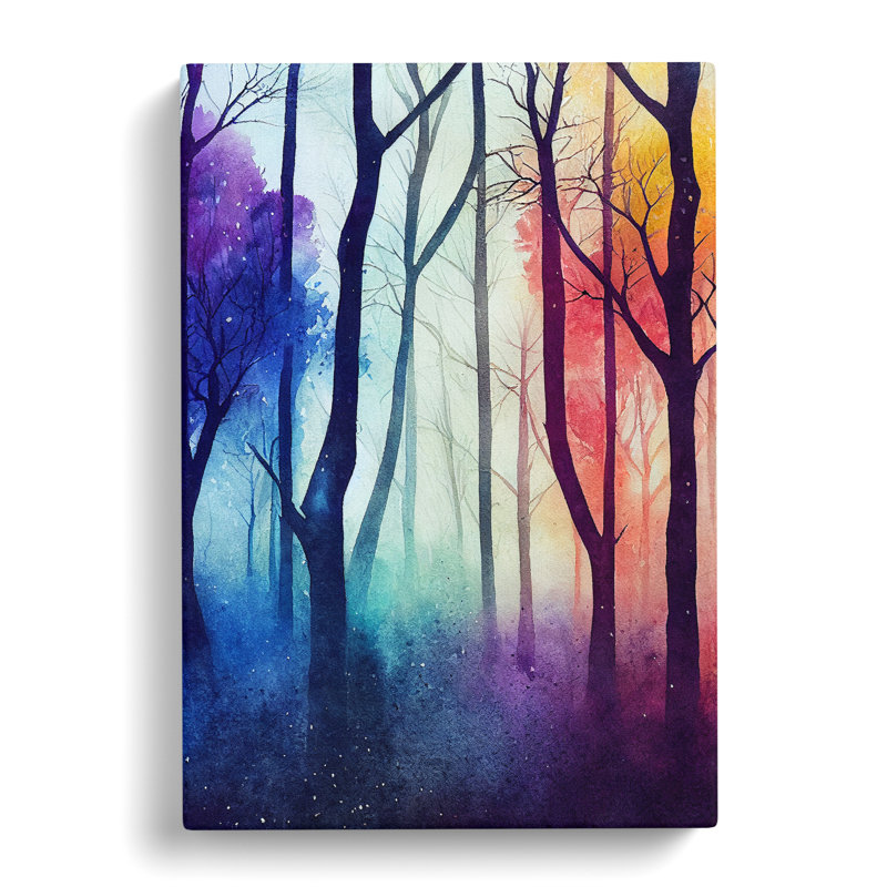 XC1022-1580X Colourful Forest No.4 - Wrapped Canvas Print, 50cm H x 35cm W x 3cm D