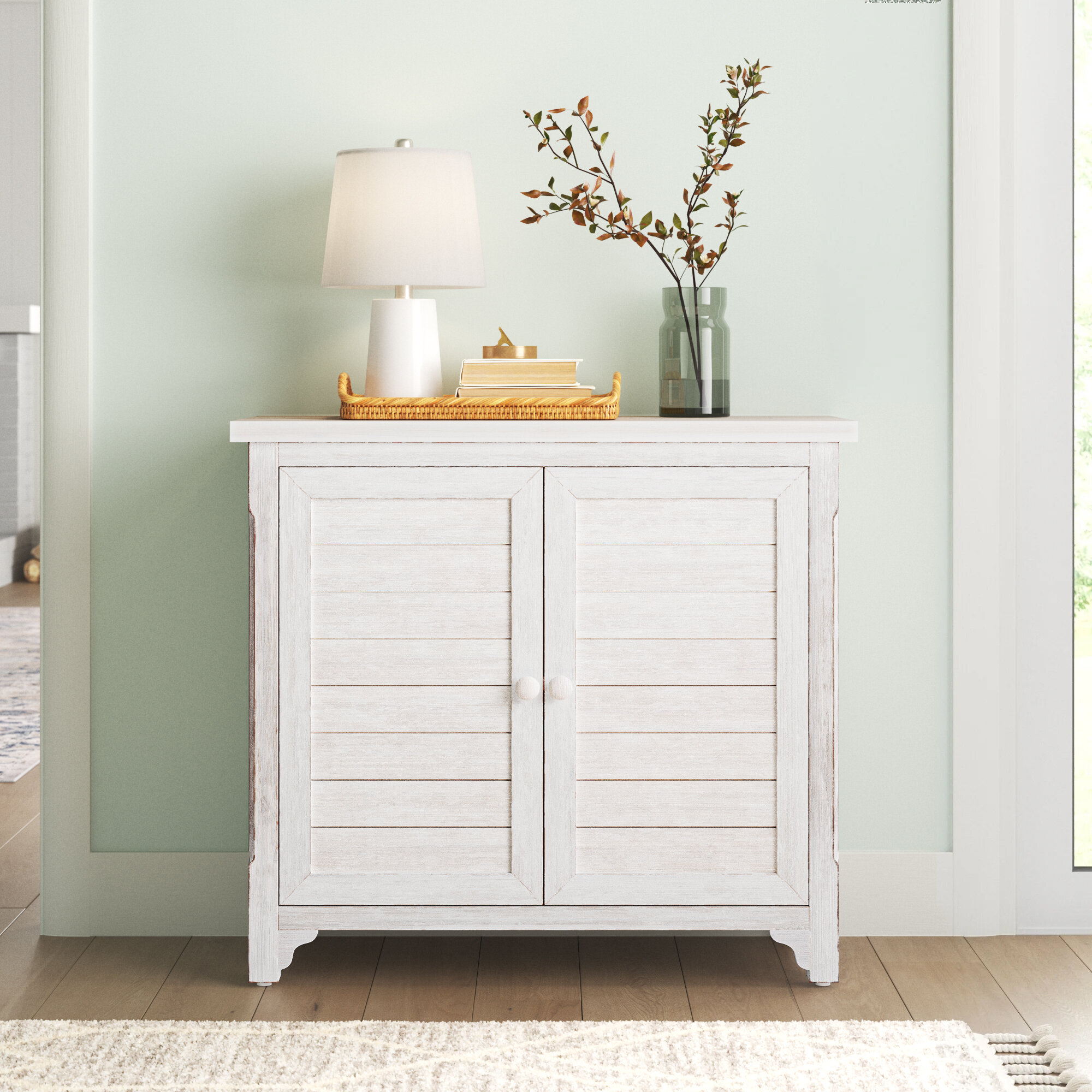 Sand & Stable Lampione Solid Wood Accent Cabinet & Reviews | Wayfair