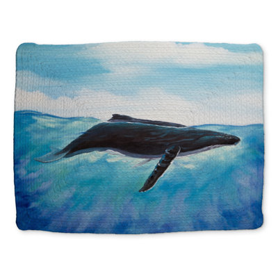 Blue Whale Braided Polyester Placemat | Marine Home Decor