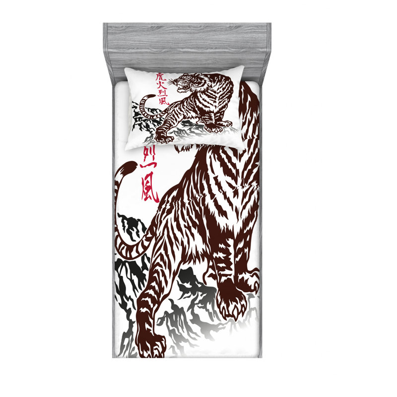 Ensemble de draps sauvages chinois, Ensemble de draps pour lit simple TG et une taie d