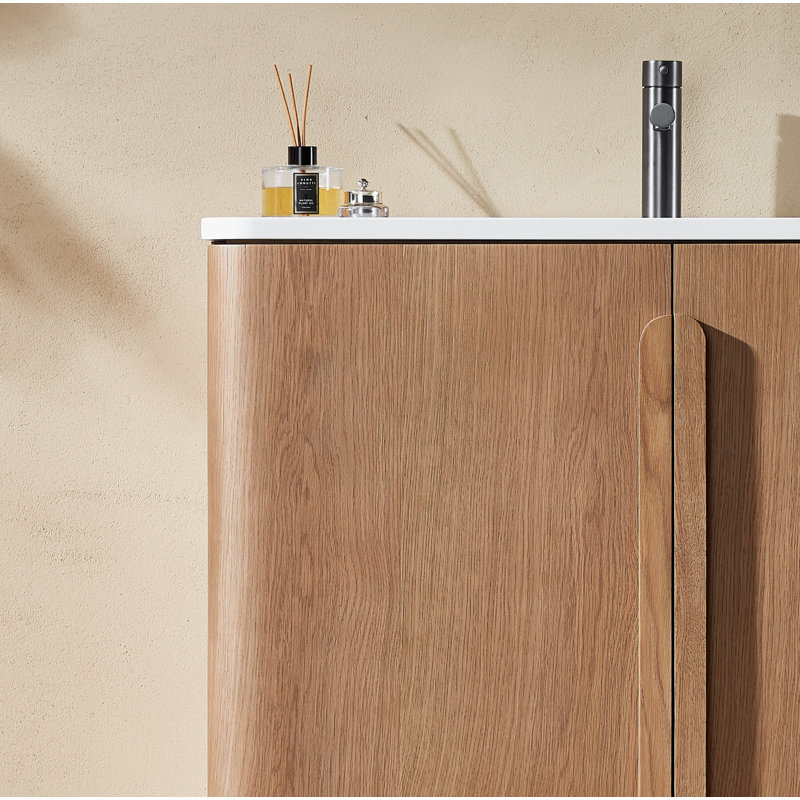 Parma 36" W Single Vanity, Natural Teak