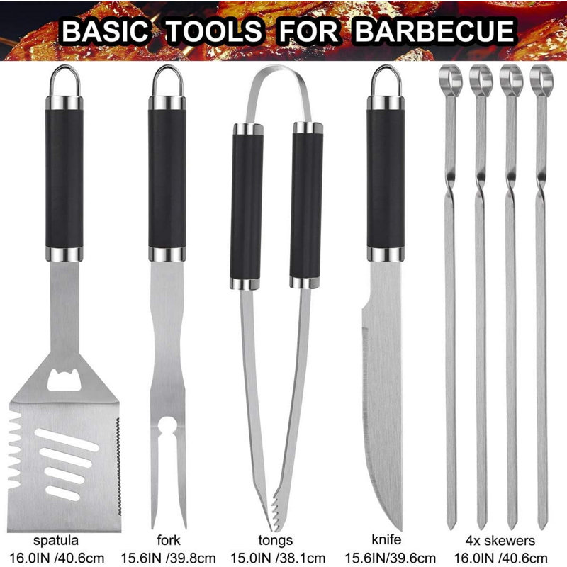 Ensemble d'outils de barbecue 24 pièces