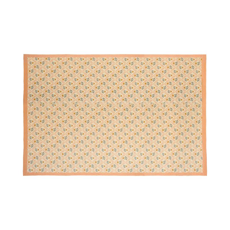 Nappe en coton naturel rose poudré Dolce 70 x 120 po