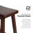 Counter Stool with Solid Wood Frame