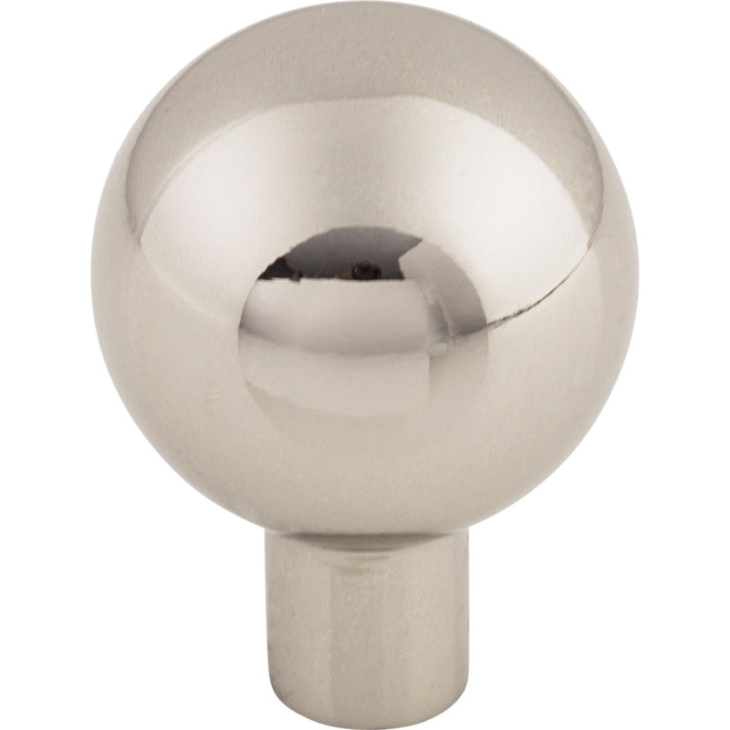 Brookline 7/8" Diameter Round Knob, Polished Nickel, 1" Knob Diameter
