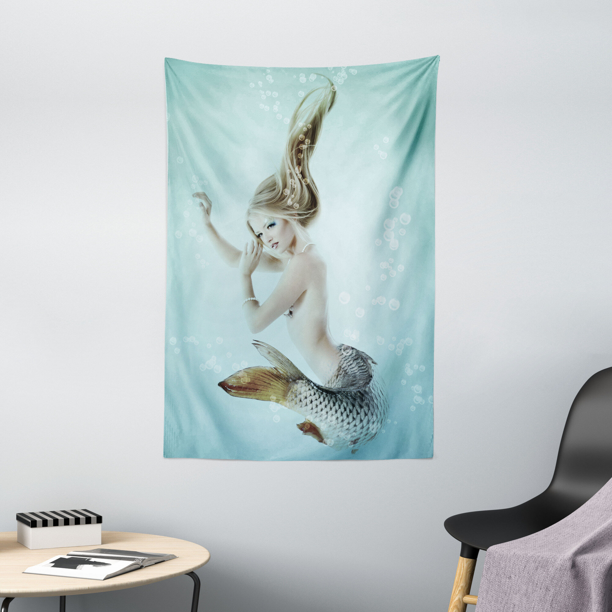 Bless international Ambesonne Mermaid Tapestry, Floating Girl Water Bubbles  Underwater Themed Art Print, Wall Hanging For Bedroom Living Room Dorm Decor  Wayfair Canada
