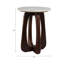 Table d'appoint en marbre 20 po x 15 po, brun-1738109868