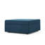 Repose-pieds capitonné bleu marine avec rangement à surpiqûres gaufrées avec couvercle relevable - repose-pieds carré en tissu de 31 pouces pour le salon