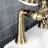 Kingston Brass Kingston Three-Handle 2-Hole Deck Mount Clawfoot Tub Faucet with Handshower-54357515