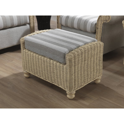 70cm Wide Striped Footstool Ottoman