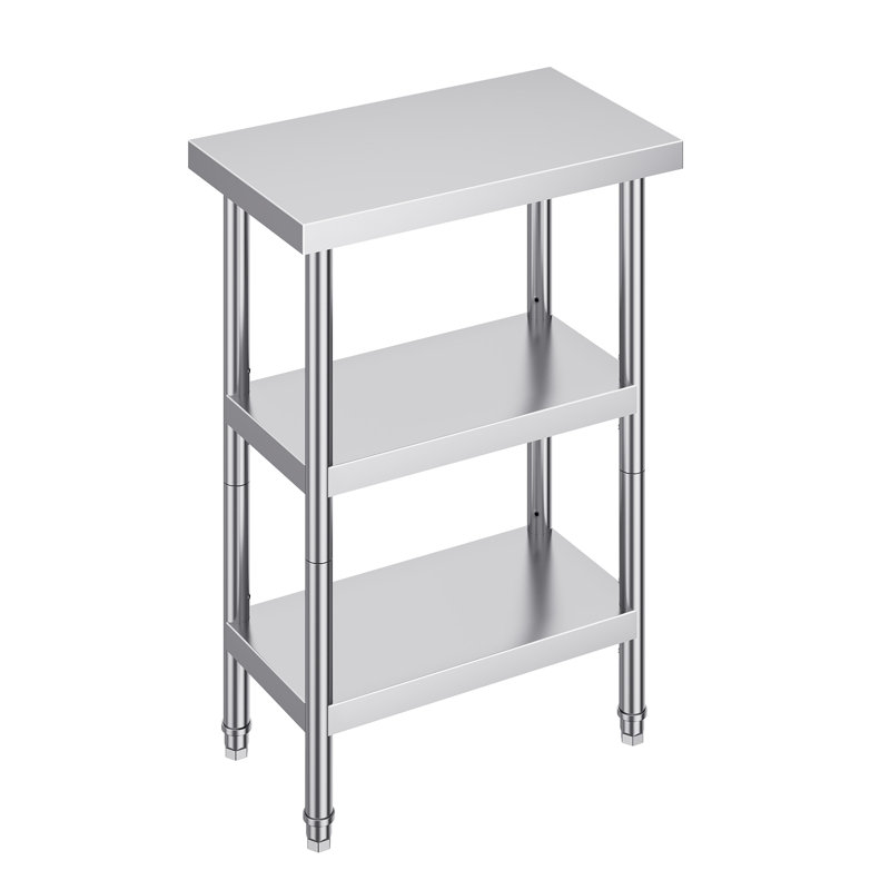 Table de préparation en acier inoxydable