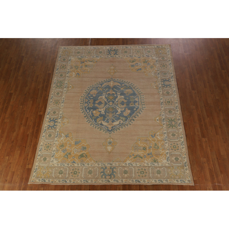 Vegetable Dye Wool Oushak Turkish Area Rug 8x10