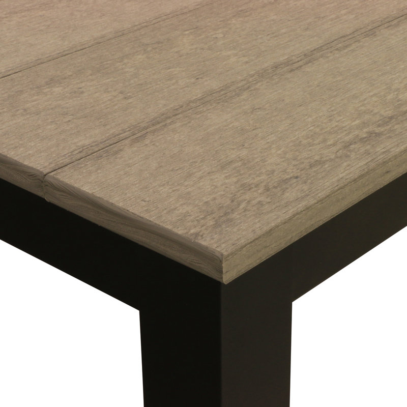 Reginald Rectangular Outdoor Dining Table Yes , 72 " W 36 " D, Black, Driftwood