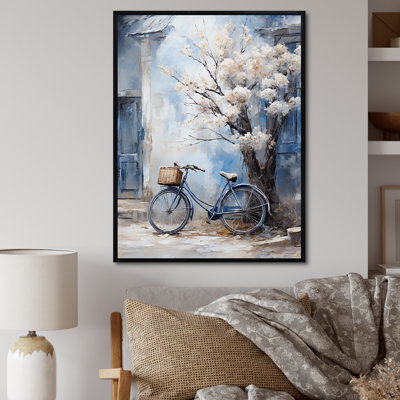 Fleurs blanches et bleues - Art mural