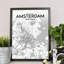 « amsterdam city map », reproduction d’impression sur affiche en tons-31735994