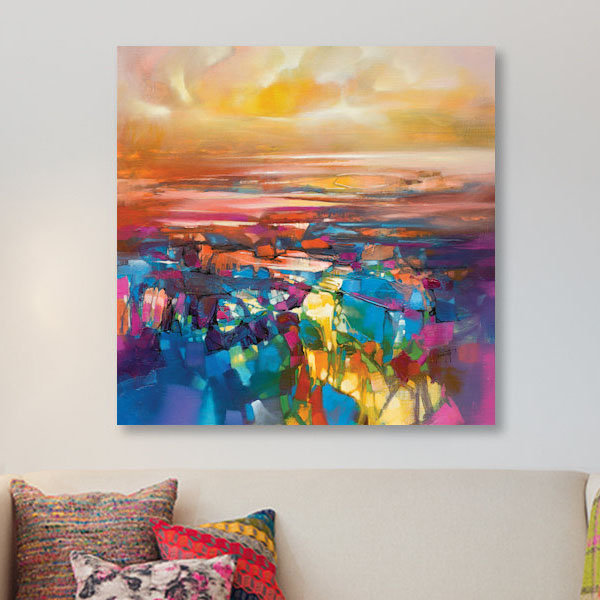 « chromodynamics i », reproduction sur toile, H 12 po x l 12 po x P 1,5 po, Pas de tapis, Toile tendue