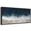 Impression sur toile surdimensionnée encadrée bleu marine, vagues de l'océan sur la plage-106766820-111696463
