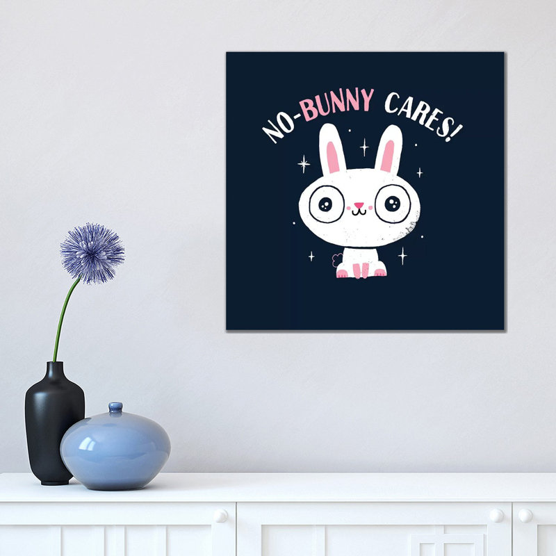 No-Bunny Cares by Michael Buxton - Wrapped Canvas Print