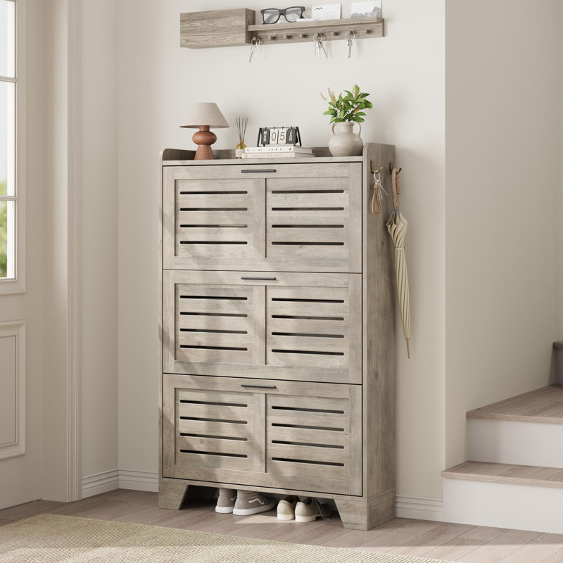 Armoire de rangement pour chaussures GarveeHome, Gris