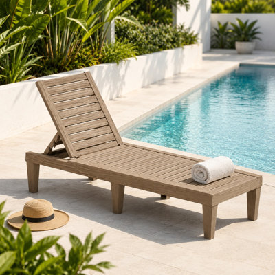 Chaise longue d'extérieur inclinable pour patio avec dossier réglable à 5 positions
