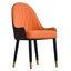 Ensemble de 2 chaises de salle à manger modernes () (faciles à enfiler sous la table) - rembourrées de mousse PU, housse en cuir, pieds en métal, conception ergonomique, peu encombrante (2) recouvertes d'éponge, base en bois massif, et-110382431