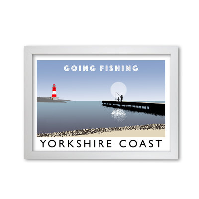 Going Fishing Yorkshire Coast 1 Piece Single Picture Frame Wall Art