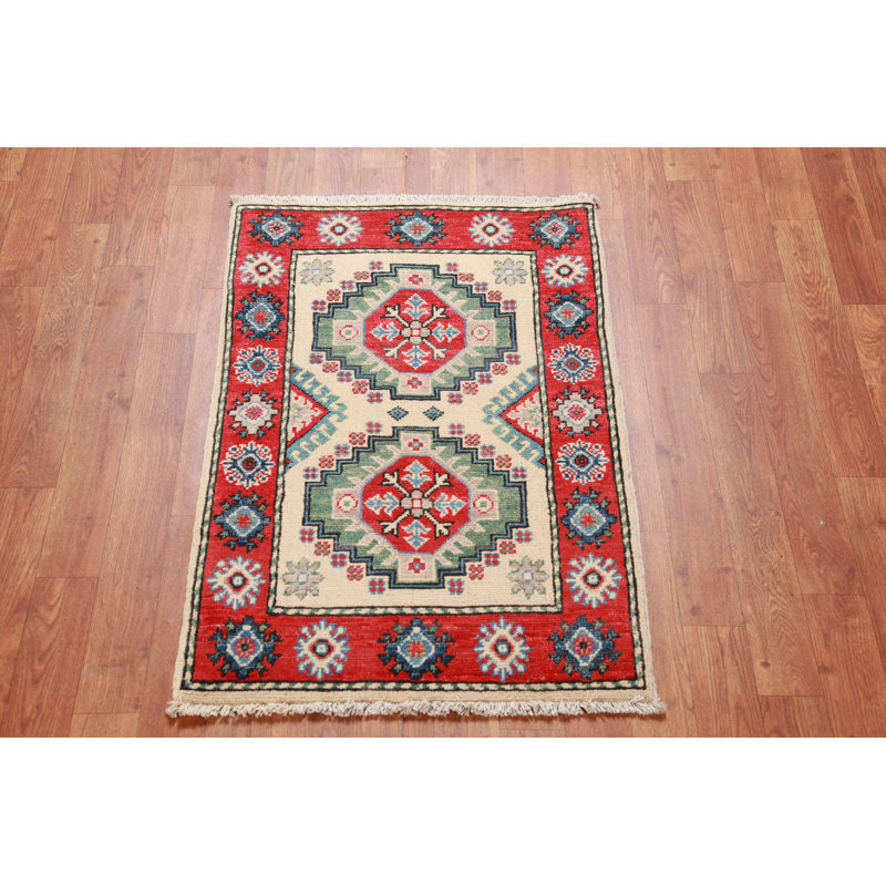 Tapis de vestibule oriental traditionnel Kazak 2x3