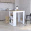 Îlot de cuisine avec système d'armoire à une porte Stirling et tablettes latérales Stirling