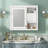 32"W 7"D Mirror Cabinet With Multi-Storage And Adjustable Inner Shelf