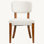 Ensemble de 2 chaises d'appoint modernes sans accoudoirs, modernes et beiges avec pieds en bois