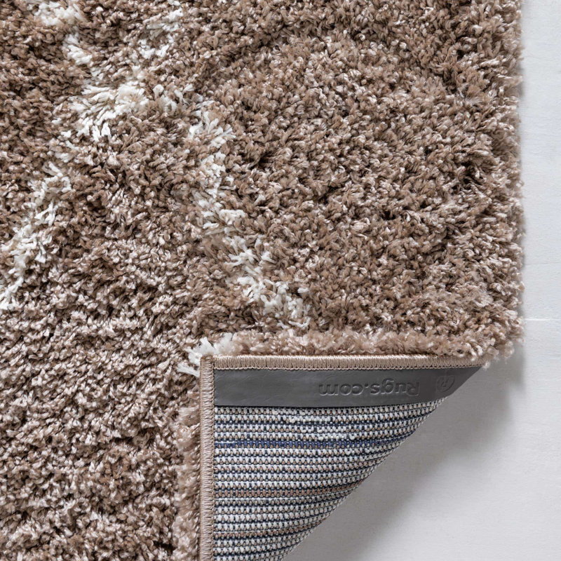  Tapis géométrique kaki, Tapis de couloir 2 pi 7 po x 13 pi 1 po
