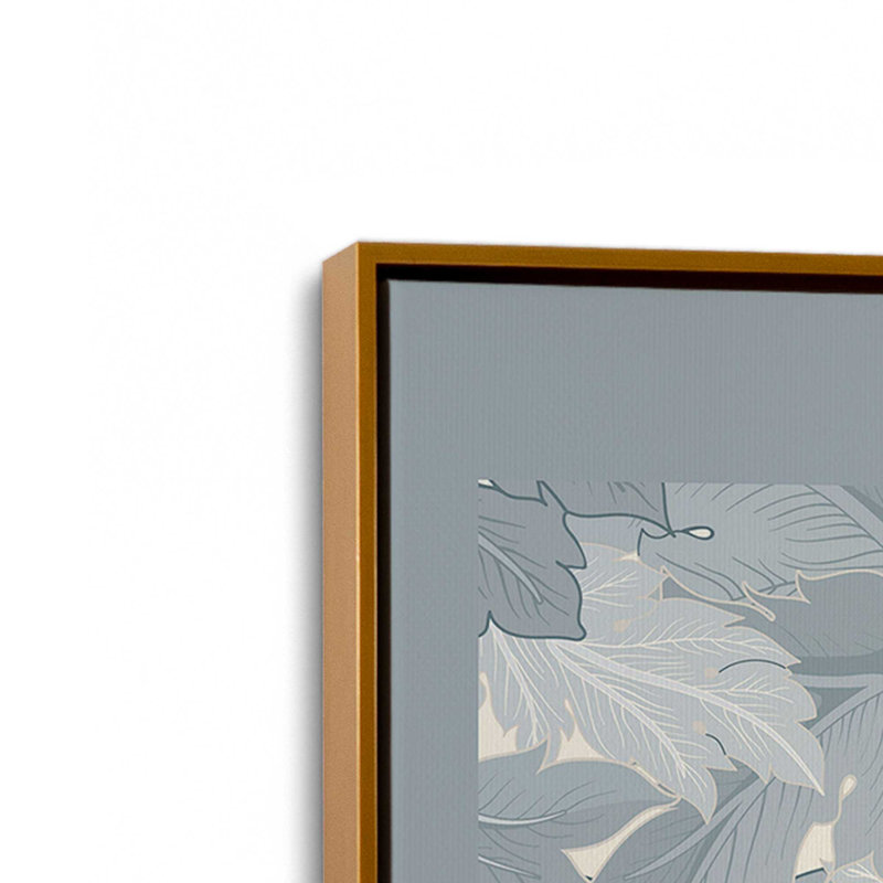 «Grey Acanthus» par William Morris, reproduction sur toile, H 18,75 po x l 12,75 po, Cadre flottant or poli