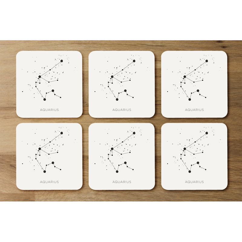 Square 6 Piece Coaster Set