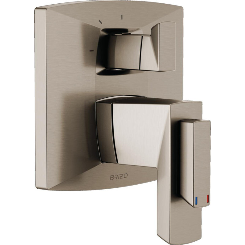 Vettis Tempassure Thermostatic Valve With Integrated 3-Function Diverter Trim, Luxe Nickel