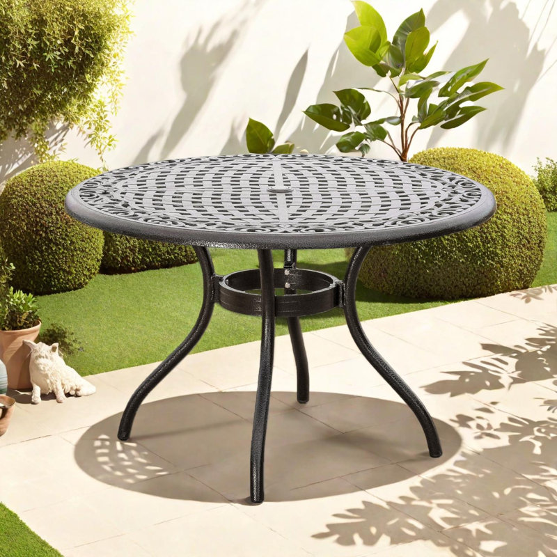 48-Inch Round Lattice Patio Table