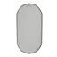 Miroir de salle de bain 18 x 35 pouces avec cadre en métal noir - verre de 4 mm de haut, arrière, moderne pour différents espaces