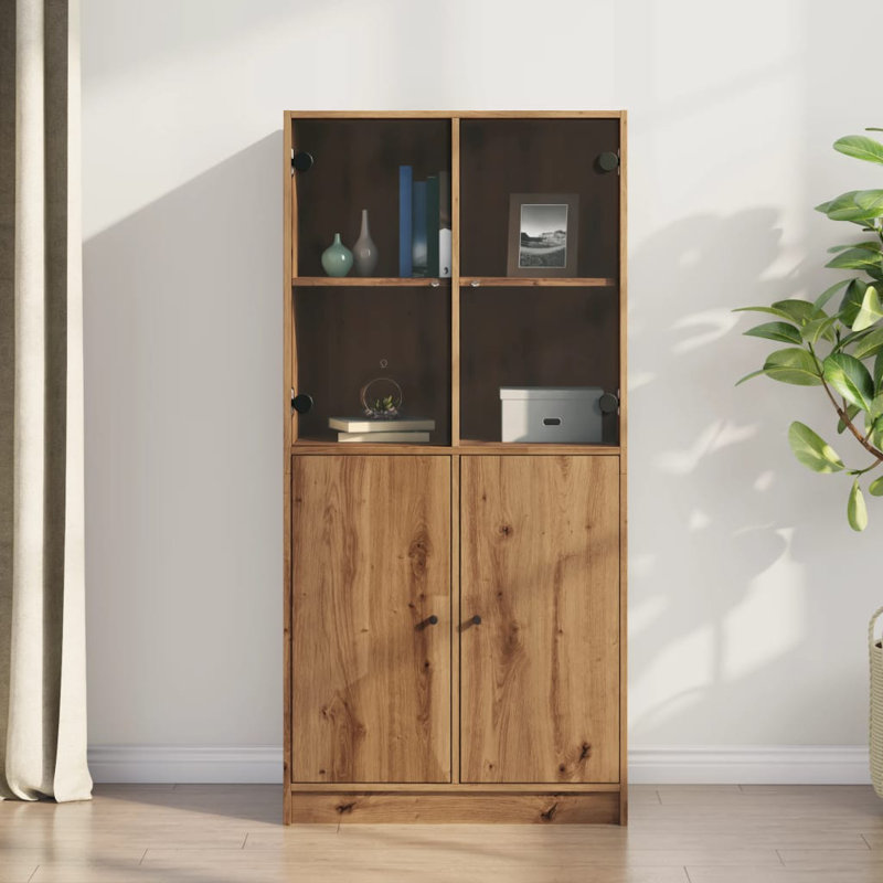 Matana Standard Bookcase, 142cm H x 68cm W x 37cm D, Artisian Oak